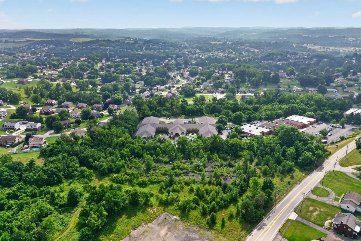 Aerial view of Golden Heights and surrounding neighborhood