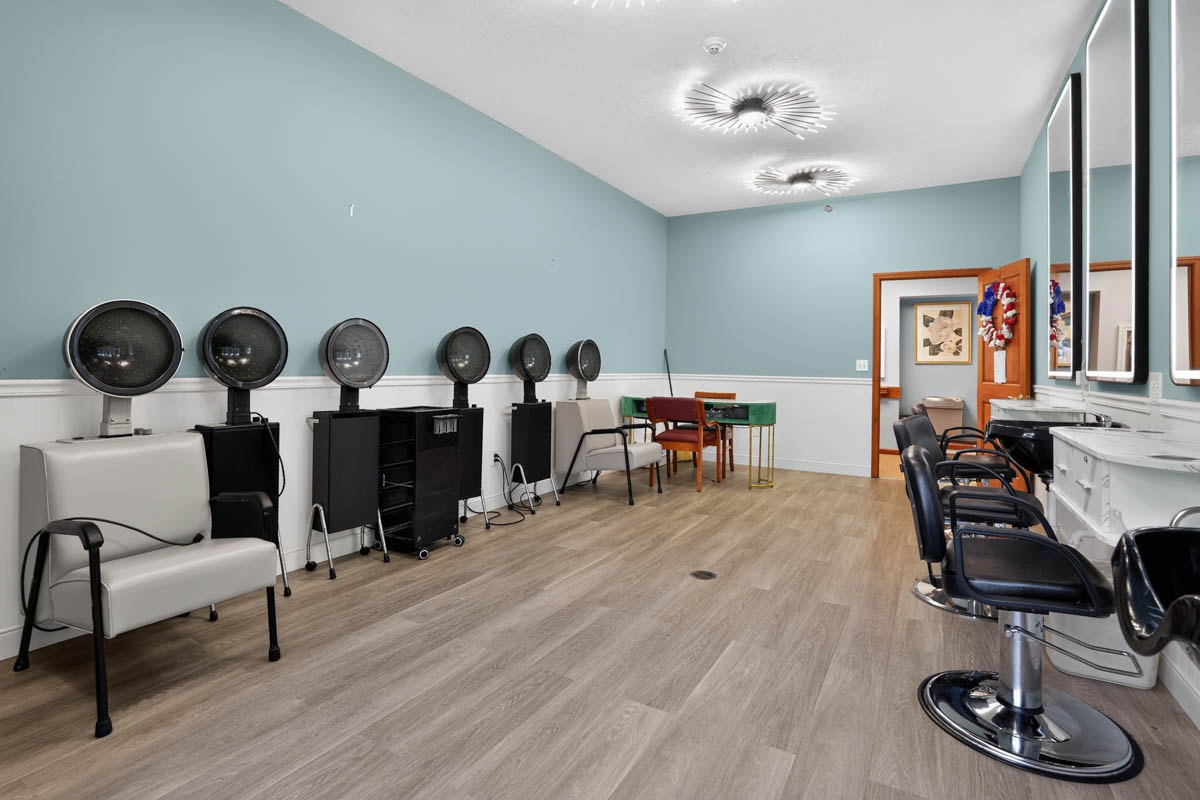 Salon interior at Golden Heights