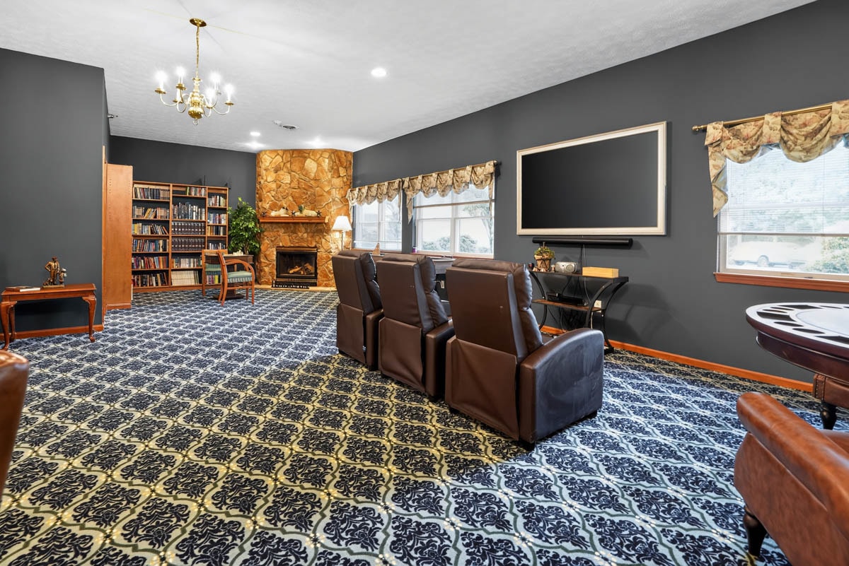Home theatre room at Golden Heights