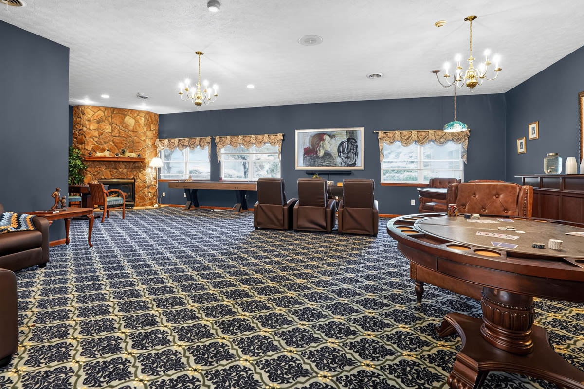 Card and games room at Golden Heights